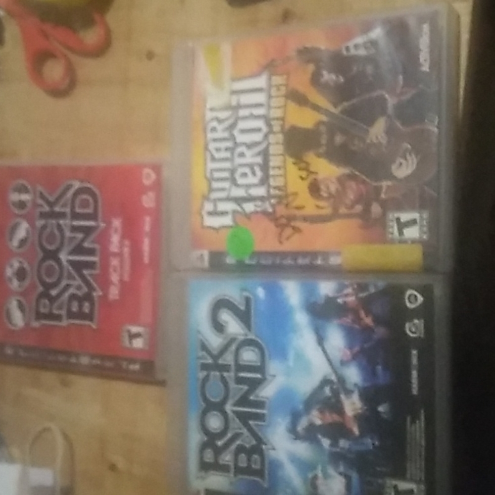 Rock Band and Rock Band 2 & guitar hero3 Ps3 Set